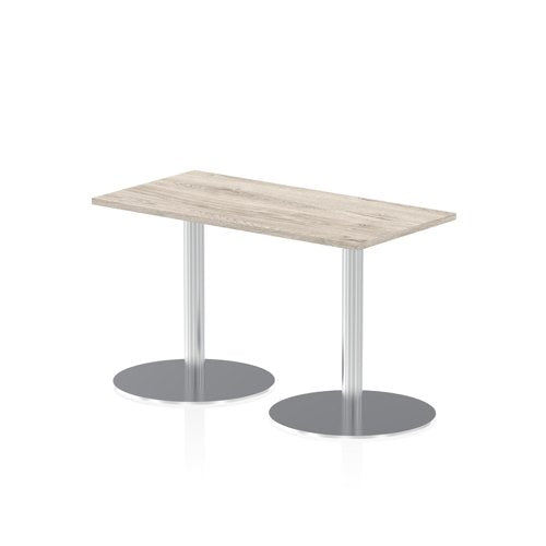 Dynamic Italia 1200 x 600mm Poseur Rectangular Table Grey Oak Top 725mm High Leg ITL0237 DD