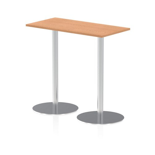 Dynamic Italia 1200 x 600mm Poseur Rectangular Table Oak Top 1145mm High Leg ITL0242 DD
