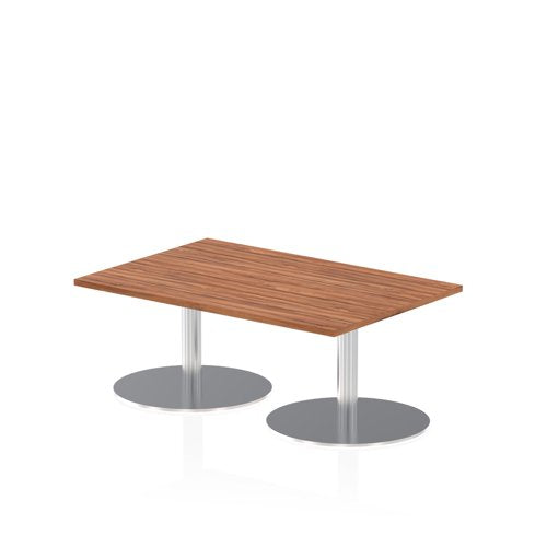 Dynamic Italia 1200 x 800mm Poseur Rectangular Table Walnut Top 475mm High Leg ITL0245 DD
