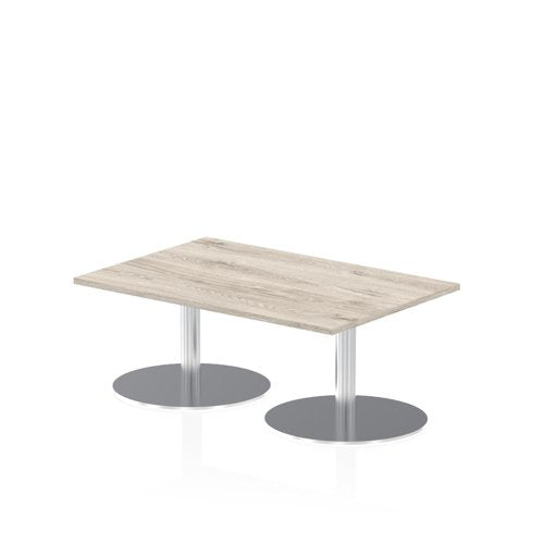 Dynamic Italia 1200 x 800mm Poseur Rectangular Table Grey Oak Top 475mm High Leg ITL0249 DD