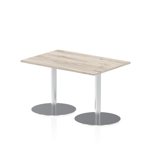 Dynamic Italia 1200 x 800mm Poseur Rectangular Table Grey Oak Top 725mm High Leg ITL0255 DD