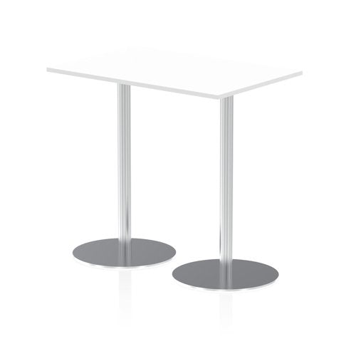 Dynamic Italia 1200 x 800mm Poseur Rectangular Table White Top 1145mm High Leg ITL0258 DD