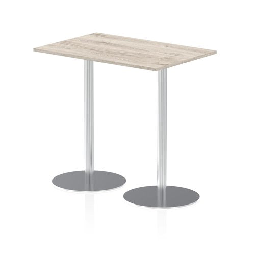 Dynamic Italia 1200 x 800mm Poseur Rectangular Table Grey Oak Top 1145mm High Leg ITL0261 DD