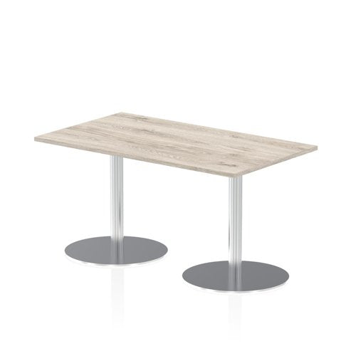 Dynamic Italia 1400 x 800mm Poseur Rectangular Table Grey Oak Top 725mm High Leg ITL0273 DD
