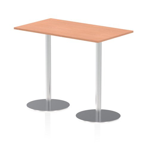 Dynamic Italia 1400 x 800mm Poseur Rectangular Table Beech Top 1145mm High Leg ITL0274 DD
