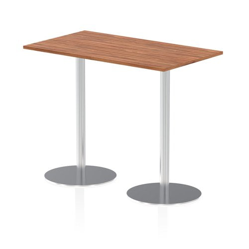 Dynamic Italia 1400 x 800mm Poseur Rectangular Table Walnut Top 1145mm High Leg ITL0275 DD
