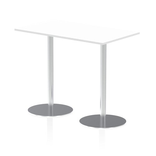 Dynamic Italia 1400 x 800mm Poseur Rectangular Table White Top 1145mm High Leg ITL0276 DD