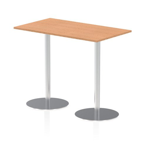 Dynamic Italia 1400 x 800mm Poseur Rectangular Table Oak Top 1145mm High Leg ITL0278 DD