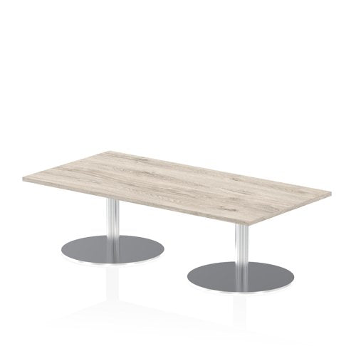 Dynamic Italia 1600 x 800mm Poseur Rectangular Table Grey Oak Top 475mm High Leg ITL0285 DD