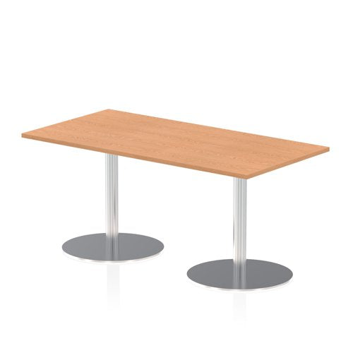 Dynamic Italia 1600 x 800mm Poseur Rectangular Table Oak Top 725mm High Leg ITL0290 DD
