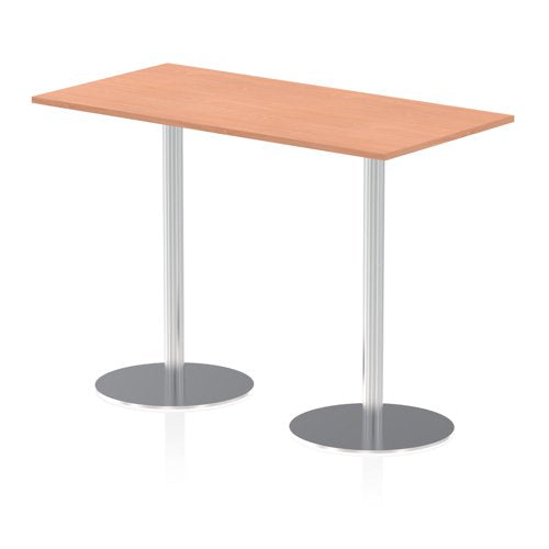 Dynamic Italia 1600 x 800mm Poseur Rectangular Table Beech Top 1145mm High Leg ITL0292 DD