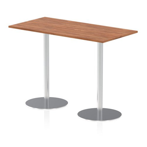 Dynamic Italia 1600 x 800mm Poseur Rectangular Table Walnut Top 1145mm High Leg ITL0293 DD