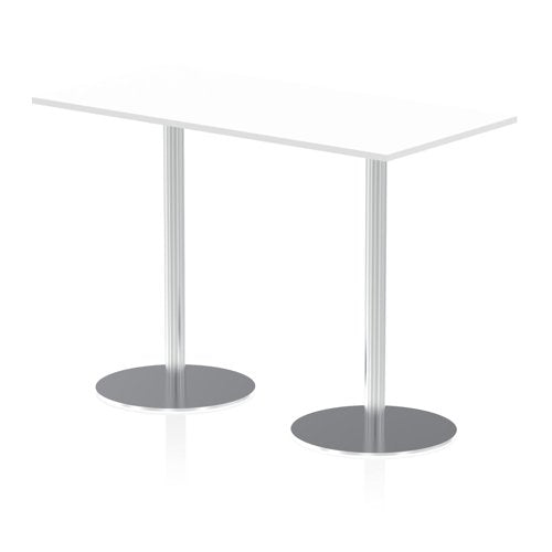 Dynamic Italia 1600 x 800mm Poseur Rectangular Table White Top 1145mm High Leg ITL0294 DD