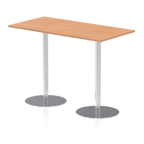 Dynamic Italia 1600 x 800mm Poseur Rectangular Table Oak Top 1145mm High Leg ITL0296 DD