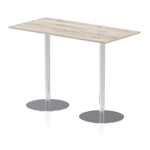 Dynamic Italia 1600 x 800mm Poseur Rectangular Table Grey Oak Top 1145mm High Leg ITL0297 DD