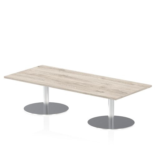 Dynamic Italia 1800 x 800mm Poseur Rectangular Table Grey Oak Top 475mm High Leg ITL0303 DD