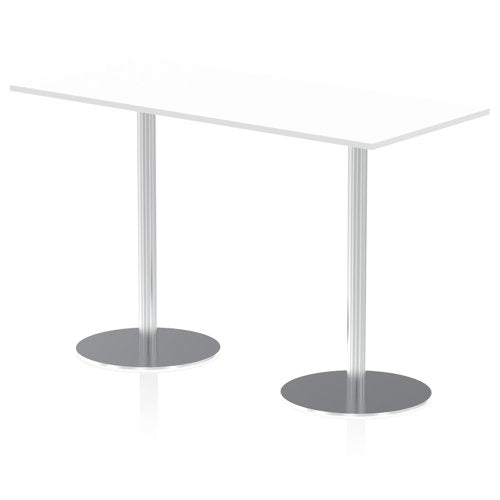 Dynamic Italia 1800 x 800mm Poseur Rectangular Table White Top 1145mm High Leg ITL0312 DD