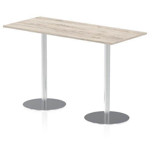 Dynamic Italia 1800 x 800mm Poseur Rectangular Table Grey Oak Top 1145mm High Leg ITL0315 DD