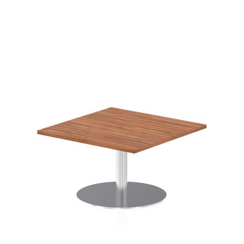 Dynamic Italia 800mm Poseur Square Table Walnut Top 475mm High Leg ITL0329 DD