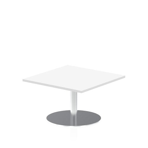 Dynamic Italia 800mm Poseur Square Table White Top 475mm High Leg ITL0330 DD