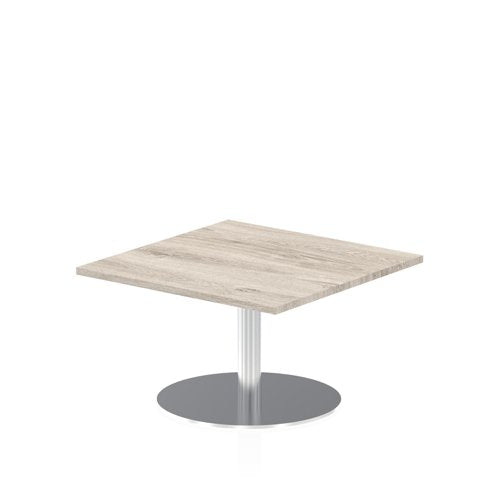 Dynamic Italia 800mm Poseur Square Table Grey Oak Top 475mm High Leg ITL0333 DD