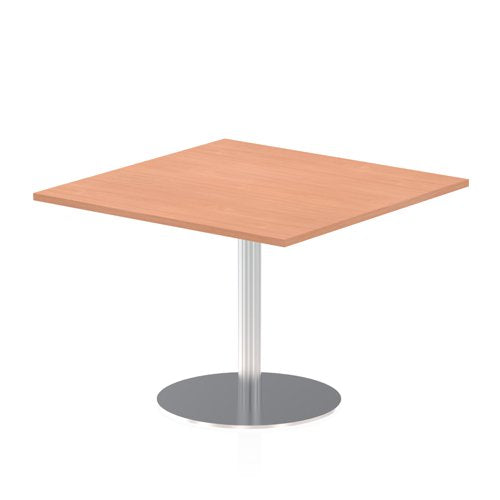 Dynamic Italia 800mm Poseur Square Table Beech Top 725mm High Leg ITL0334 DD