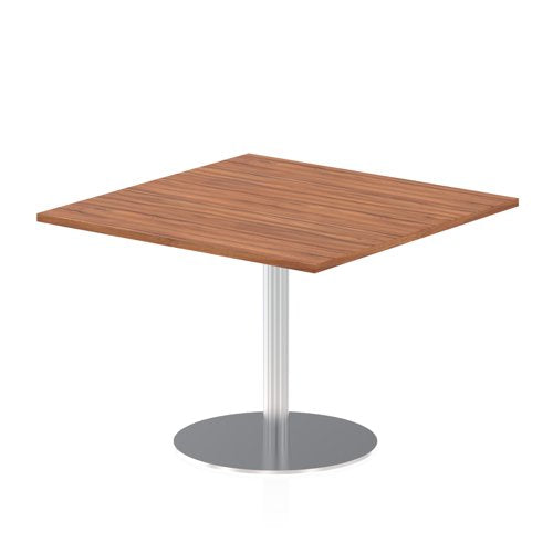 Dynamic Italia 800mm Poseur Square Table Walnut Top 725mm High Leg ITL0335 DD
