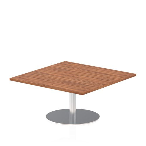 Dynamic Italia 1000mm Poseur Square Table Walnut Top 475mm High Leg ITL0347 DD