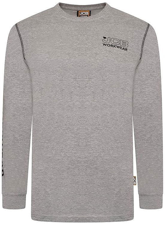 JCB Workwear Banner L/S Grey T-Shirt L