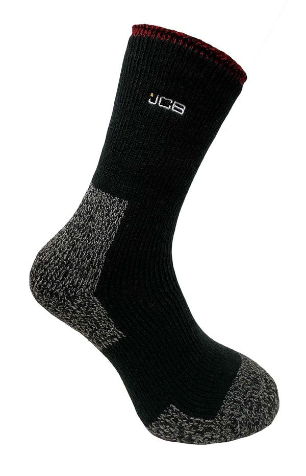 1 Pack Thermasocks With Extended Achilles Black Grey Red 6-8.5