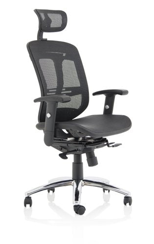 Mirage II Executive Chair Black Mesh With Headrest KC0148 DD