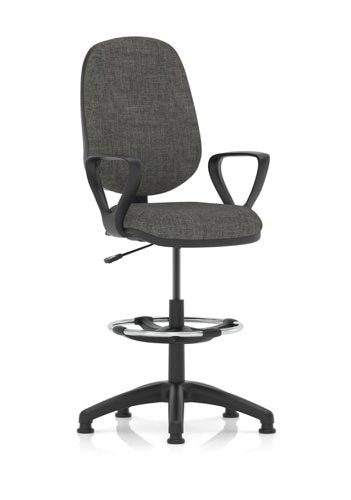 Eclipse Plus I Charcoal Chair With Loop Arms With Hi Rise Kit KC0244 DD