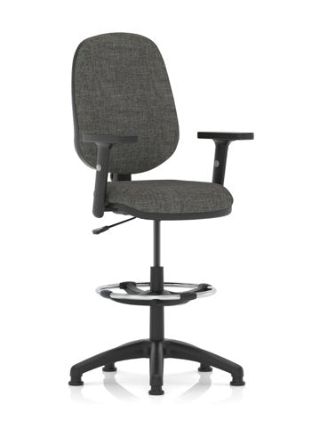 Eclipse Plus I Charcoal Chair With Adjustable Arms With Hi Rise Kit KC0248 DD