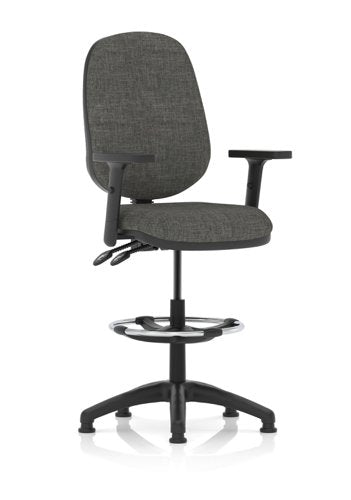 Eclipse Plus II Chair Charcoal Adjustable Arms Hi Rise Kit KC0260 DD