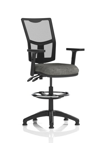 Eclipse Plus II Mesh Chair Charcoal Adjustable Arms Hi Rise Kit KC0271 DD