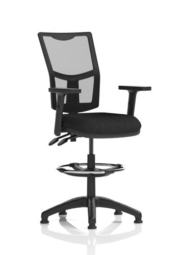 Eclipse Plus II Mesh Chair Black Adjustable Arms Hi Rise Kit KC0273 DD
