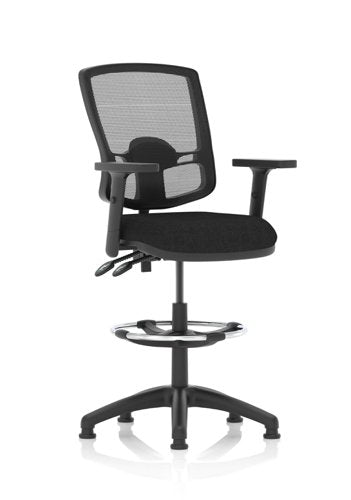 Eclipse Plus II Mesh Deluxe Chair Black Adjustable Arms Hi Rise Kit KC0302 DD