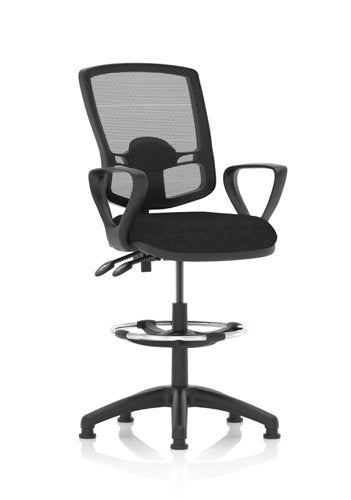Eclipse Plus II Mesh Deluxe Chair Black loop Arms Hi Rise Kit KC0305 DD