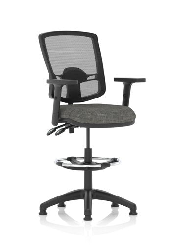 Eclipse Plus II Mesh Deluxe Chair Charcoal Adjustable Arms Hi Rise Kit KC0314 DD