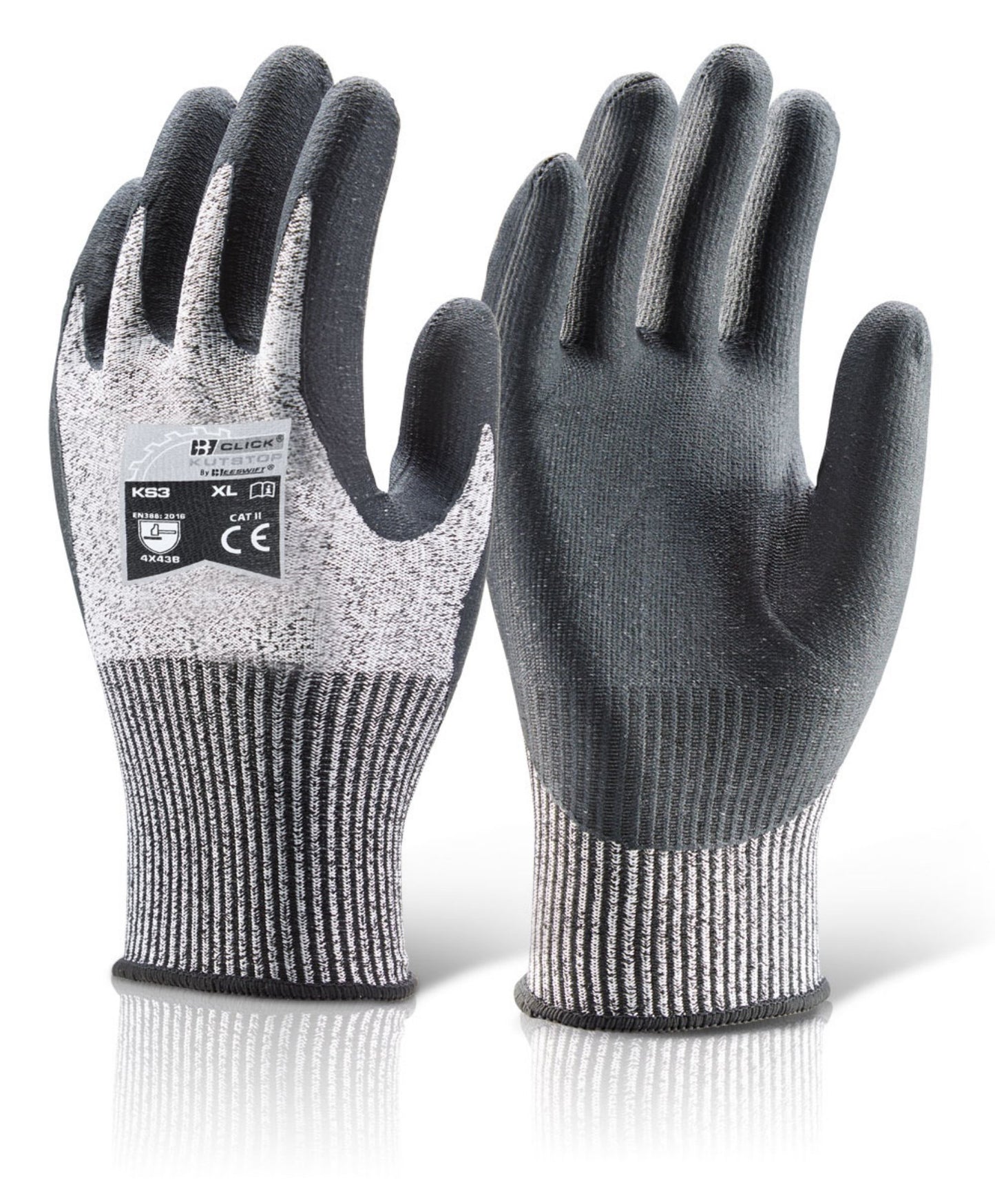 Beeswift Micro Foam Nitrile Cut B Large Black L