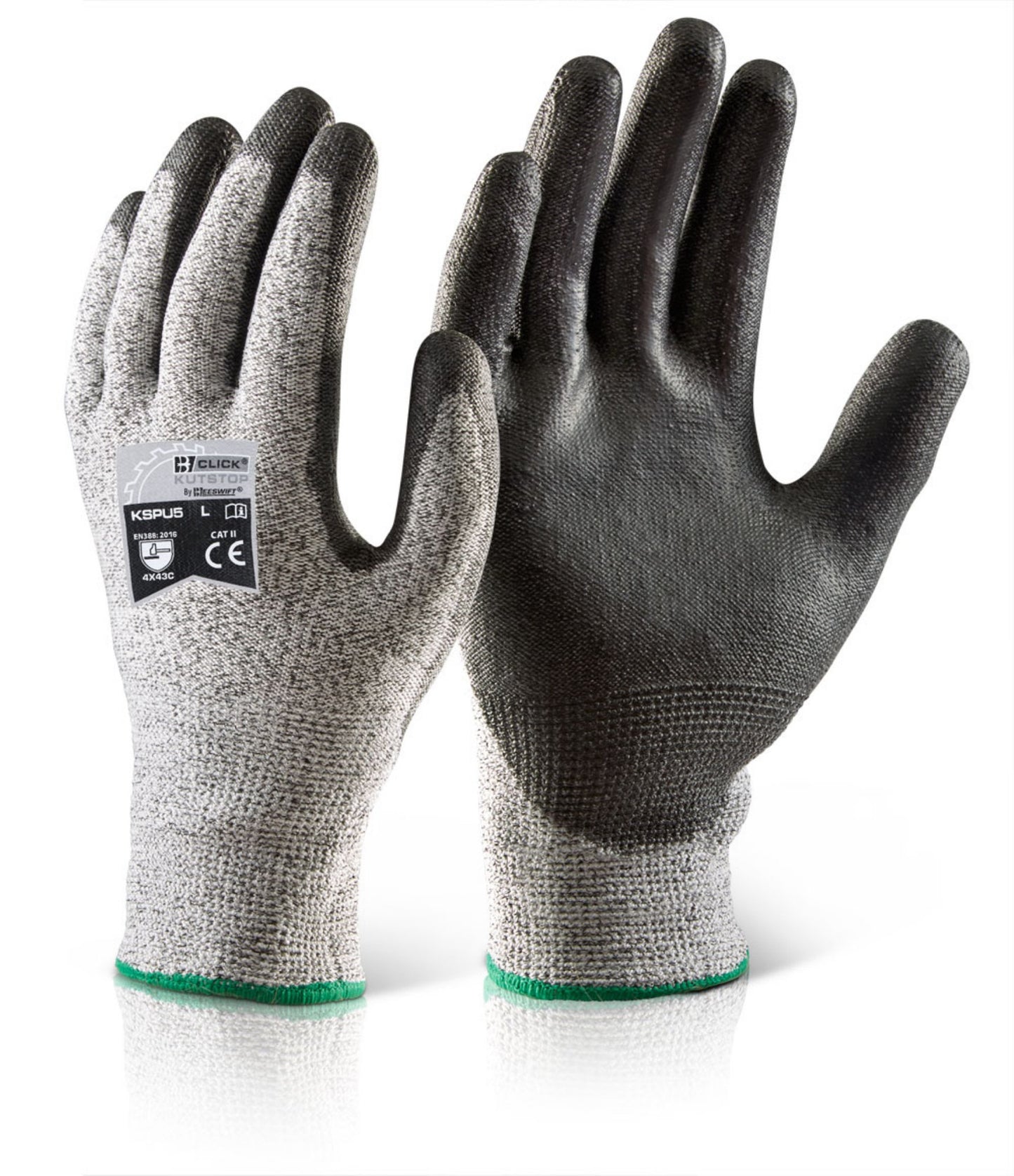 Beeswift Pu Coated Cut 5 Glove Black L