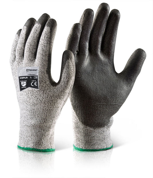 Beeswift Pu Coated Cut 5 Glove Black L