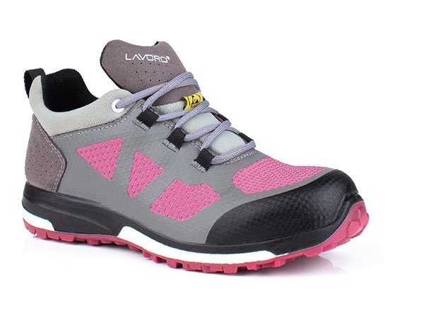 Lavoro Leia Ladies Esd Shoe Grey / Pink 08