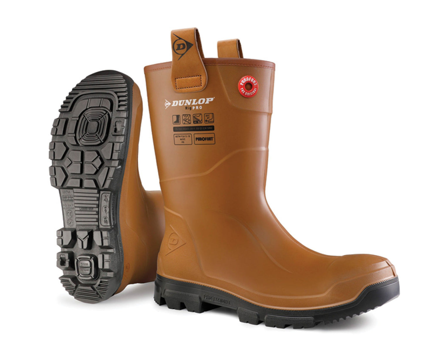 Dunlop Purofort Rigpro Full Safety Fur Lined Tan 06