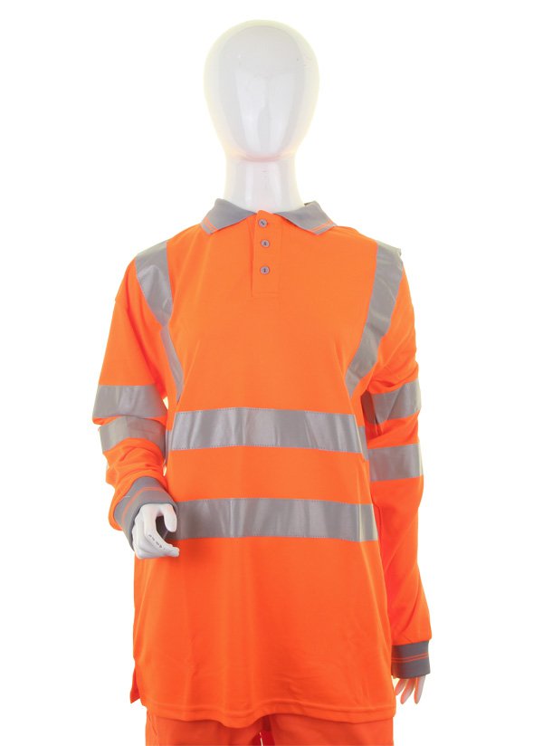 Beeswift LADIES Hi Visibility OR Long Sleeve POLO MED