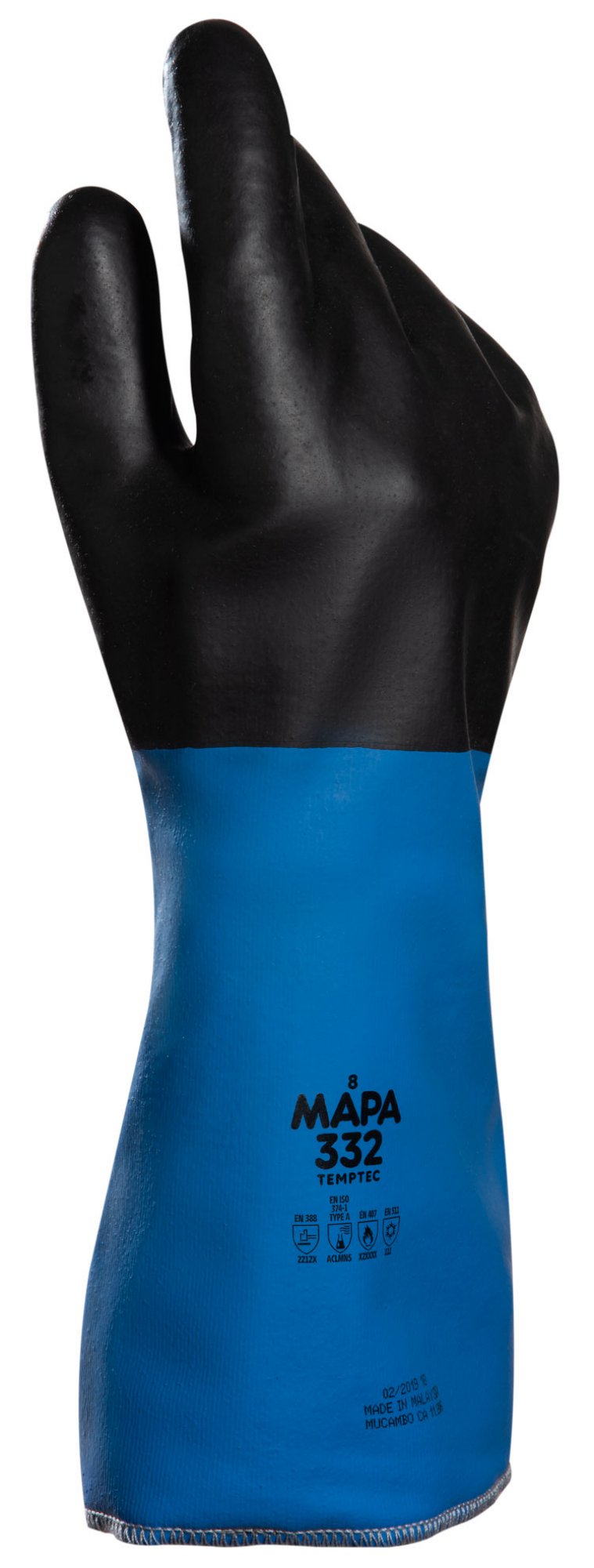 Mapa Temp-Tec 332 Gauntlet Black / Blue XL