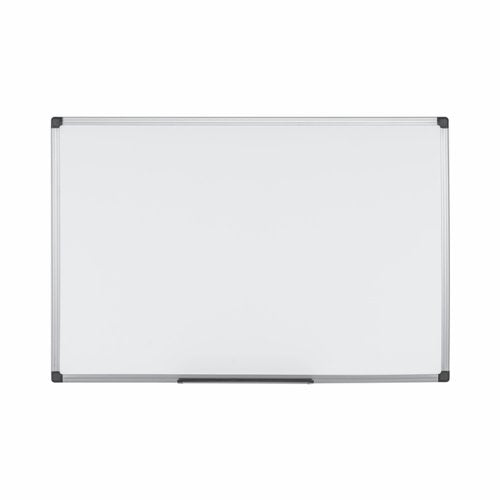 Bi-Office Maya Magnetic Melamine Whiteboard Grey Plastic Frame 600x450mm - MB0407186 DD