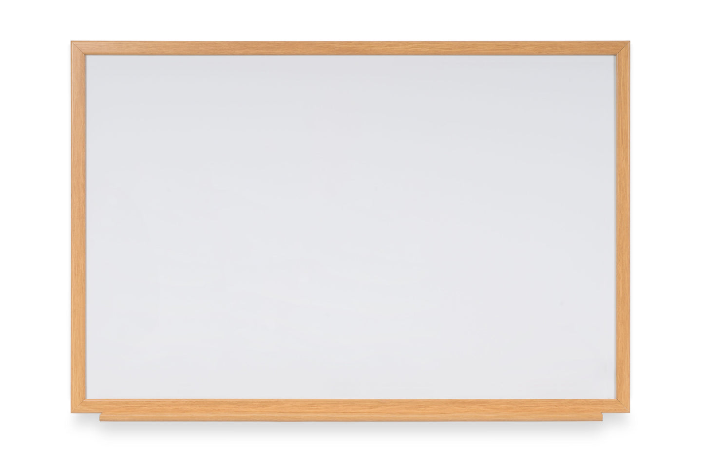 Bi-Office Earth-It Non Magnetic Melamine Whiteboard Oak Wood Frame 2400x1200mm - MB86002319 DD