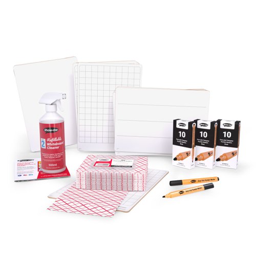 Show-Me Class Pack of MDF Whiteboards A4 Assorted PK30 - MCF30A DD