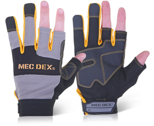 Mec Dex Work Passion Tool Mechanics Glove Grey / Gold S (Pair)